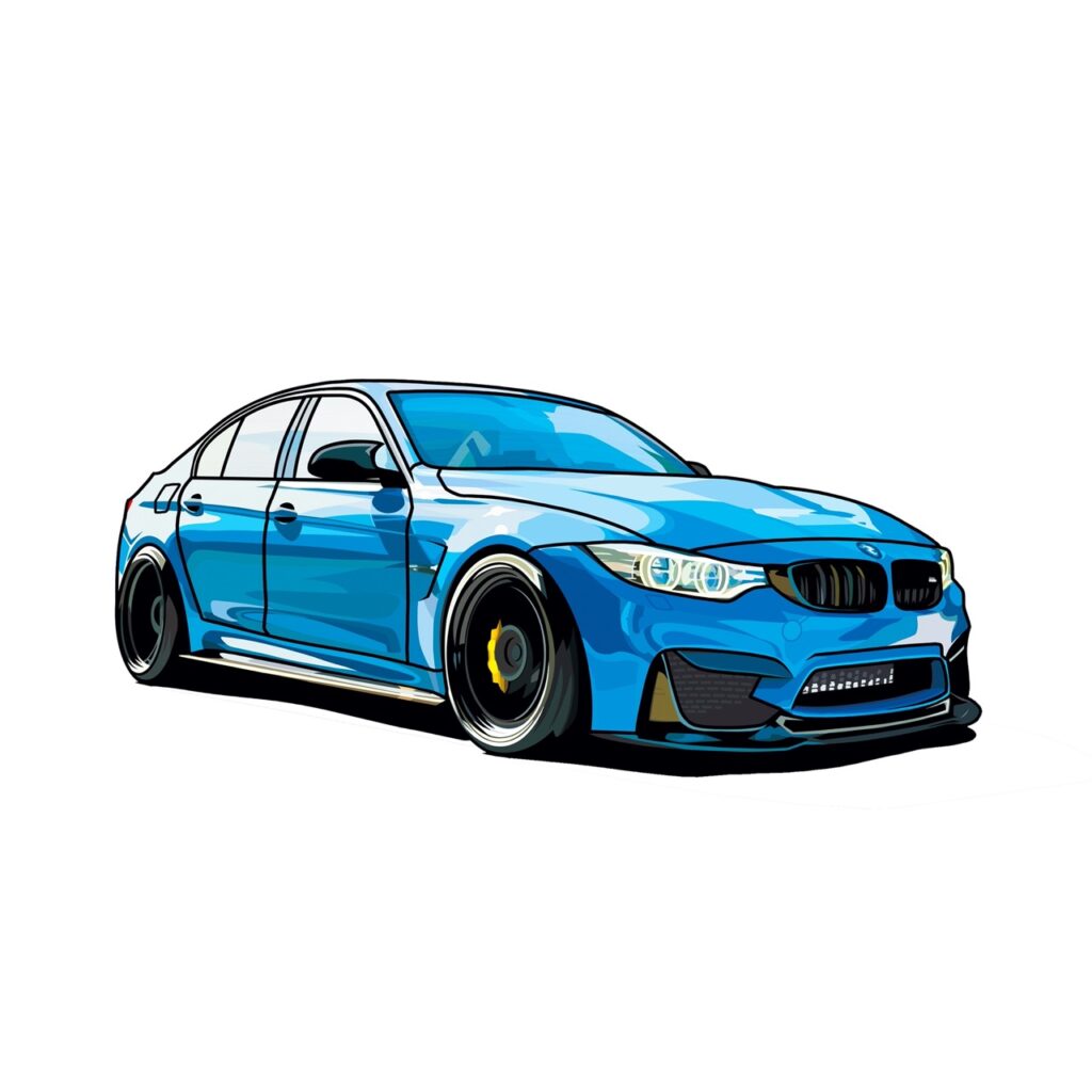 BMW M3 F80 Artwork by Antoine Rochet at Driving Unicorns